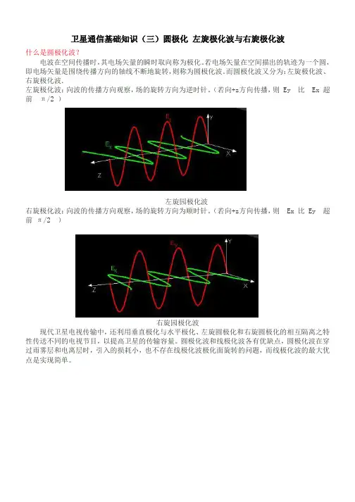 卫星通信基础知识(三)圆极化 左旋极化波与右旋极化波