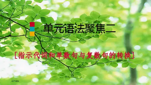七年级英语 unit 2 this is my sister单元语法聚焦二 