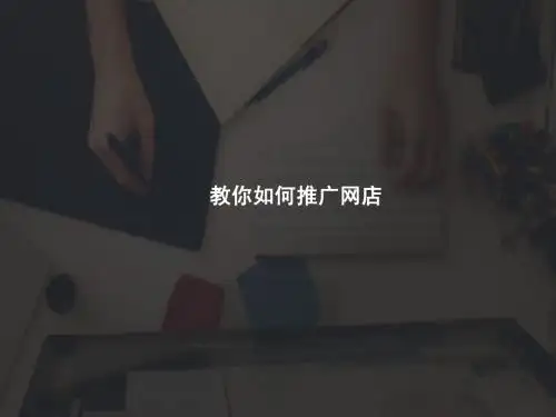 教你如何推广网店