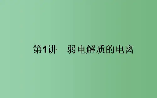 高考化学一轮复习 第8章 水溶液中的离子平衡 1 水溶液中的离子平衡 新人教版