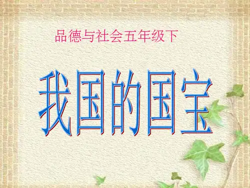 小学人教版《品德与社会》五年级下册 3.2《我国的国宝》课件2
