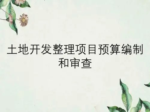 土地开发整理项目预算编制和审查