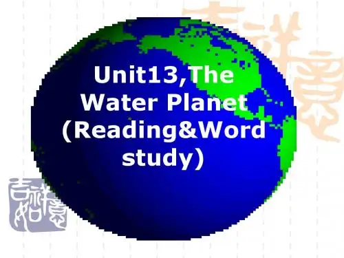 Unit13 The water planet reading and words