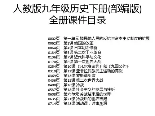 人教版九年级历史下册(部编版)全册课件