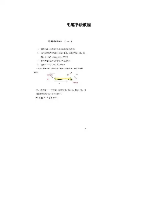 毛笔书法教程