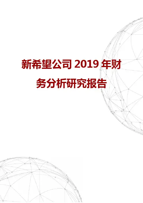 新希望公司2019年财务分析研究报告