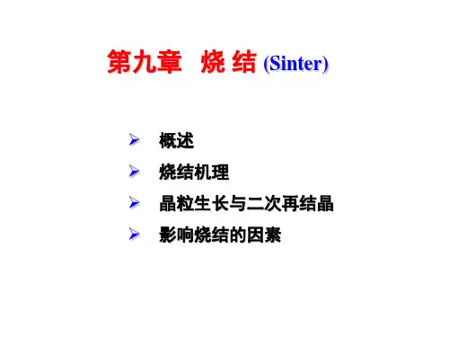 材料科学基础 第九章 烧结