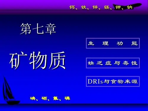 第章矿物质PPT课件