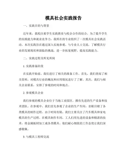 模具社会实践报告