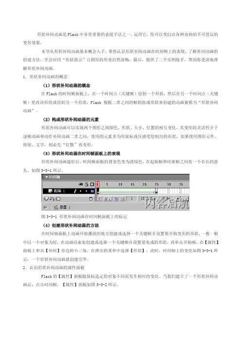 Flash 8 形状补间动画详解及实例