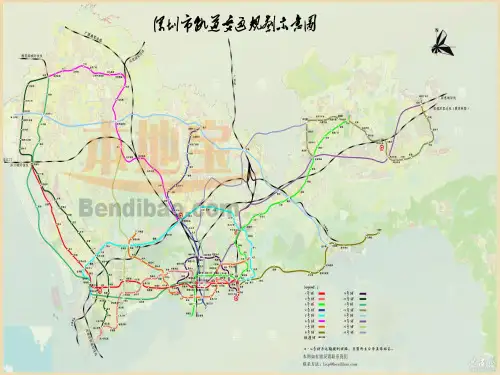 深圳地铁示意图1-16号线