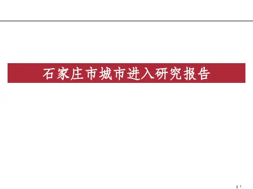 石家庄城市进入研究报告