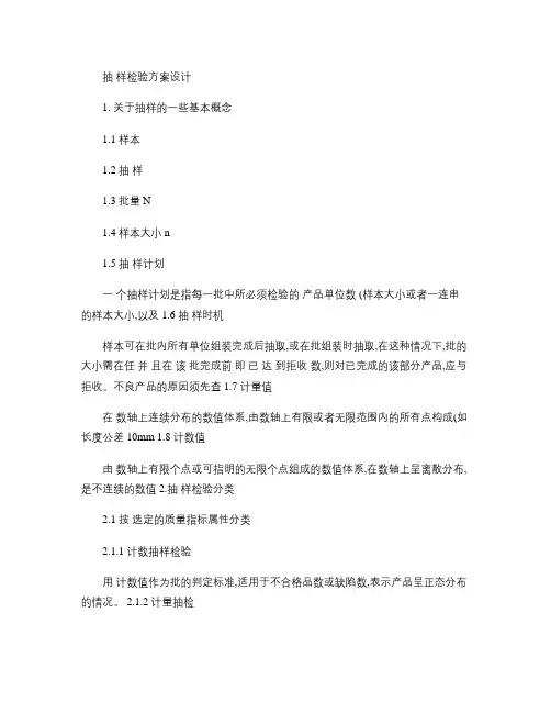 AQL计算(含抽样方案设计).