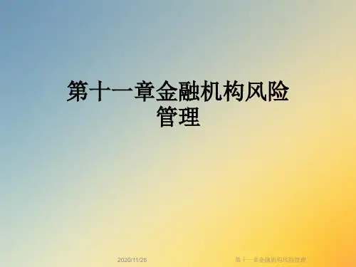 第十一章金融机构风险管理