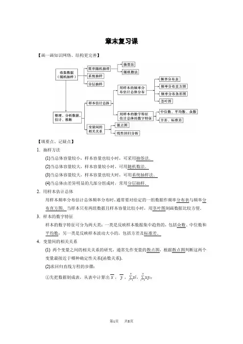 人教版高中(必修3)第2章统计  第2章 统 计章末复习课