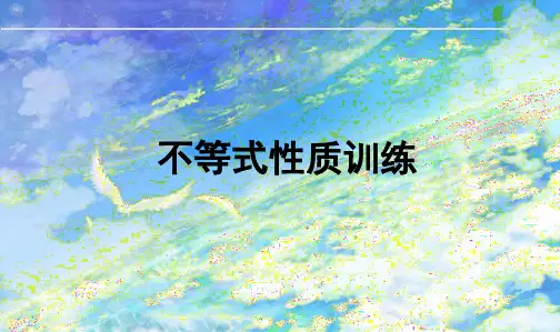 不等式性质训练题