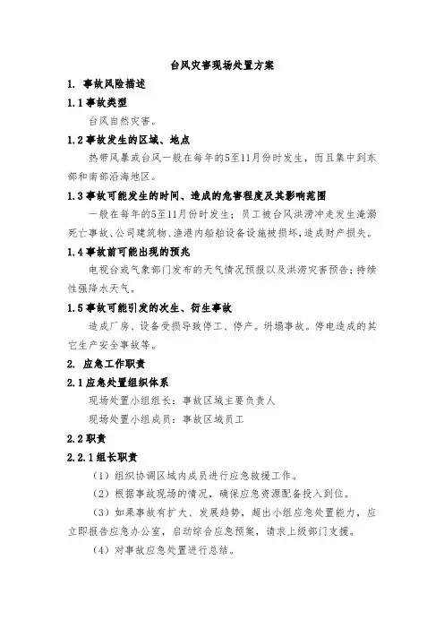 台风灾害现场处置方案