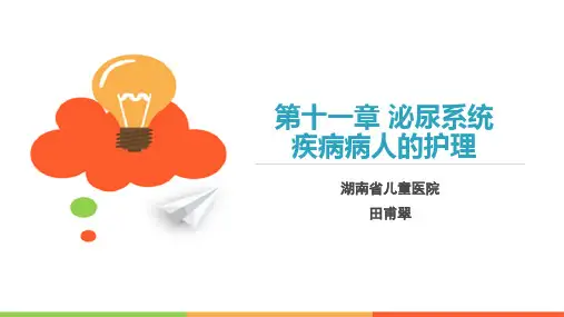 第十一章 泌尿系统疾病患儿的护理
