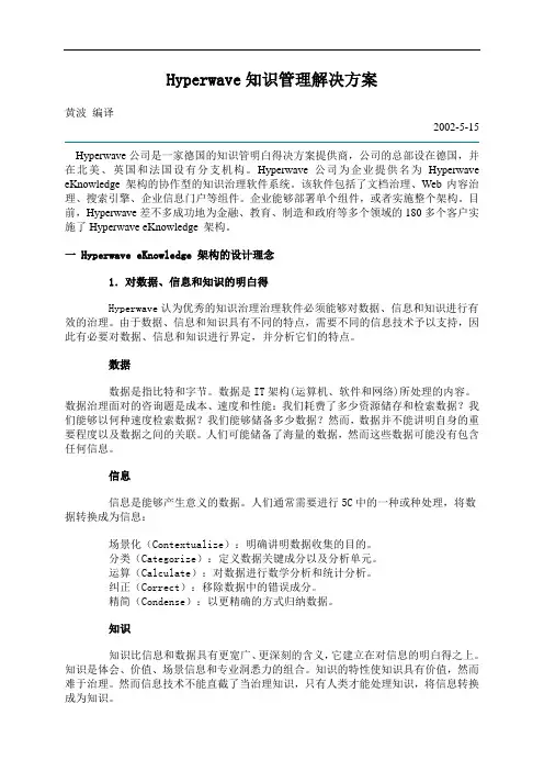 Hyperwave知识管理解决方案