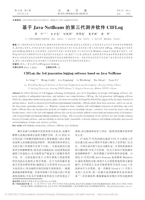 基于Java_NetBeans的第三代测井软件CIFLog