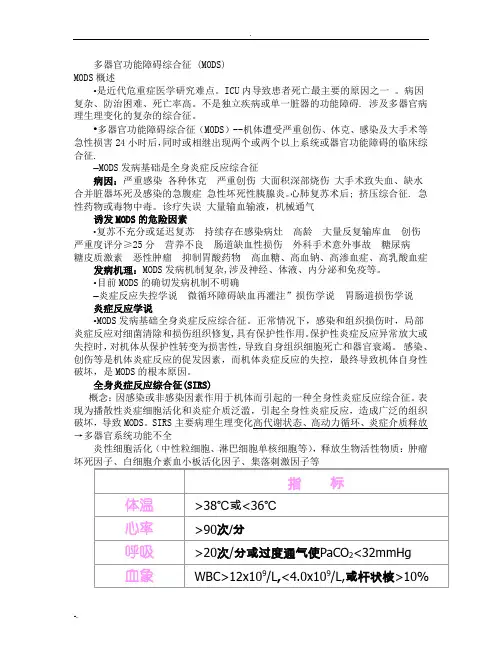 多器官功能障碍综合征 3