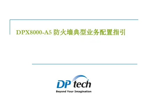 DPX8000-A5 防火墙典型业务配置指引
