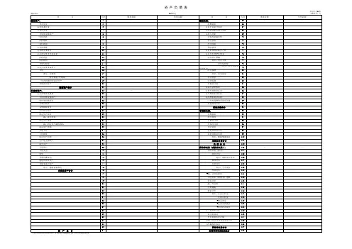 年度财务决算报表