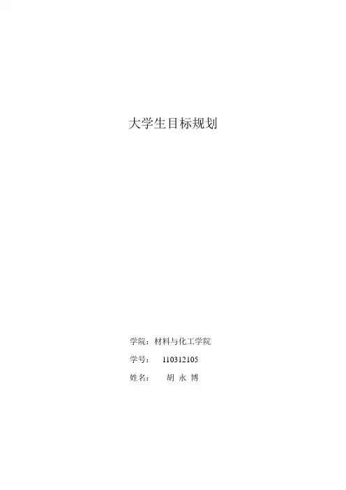 大学生目标规划