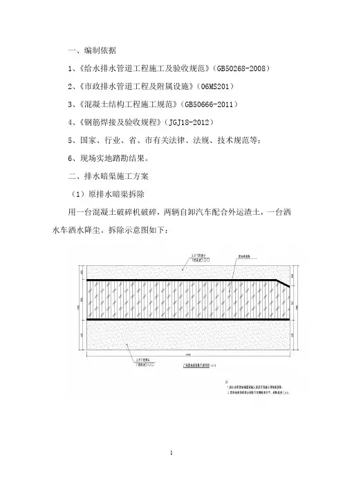 排水暗渠施工方案