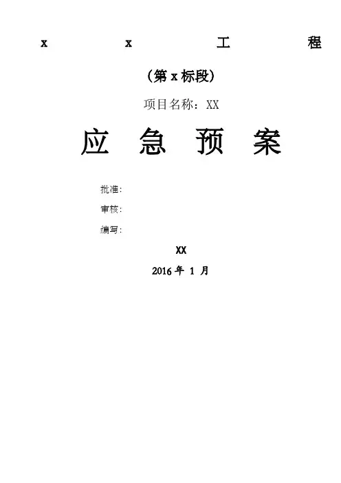 电力施工应急预案