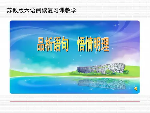 六年级语文下学期阅读复习指导课课件(后附完整教学设计)