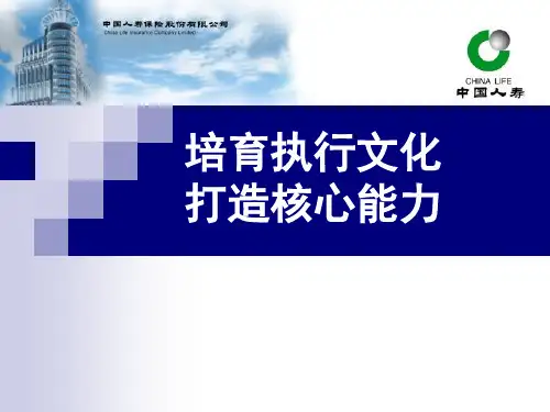 培育执行文化,打造核心能力(一)