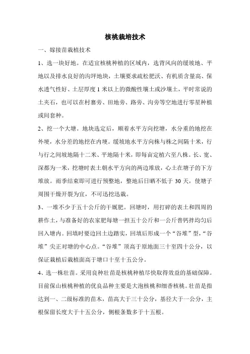 核桃栽培技术