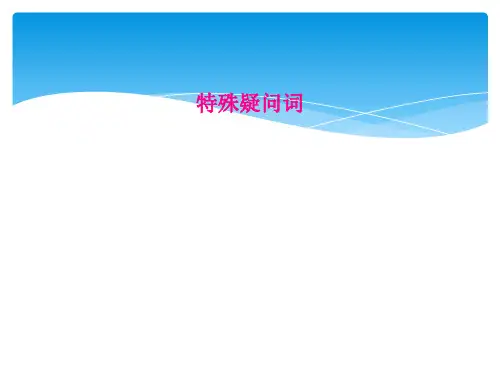 特殊疑问词