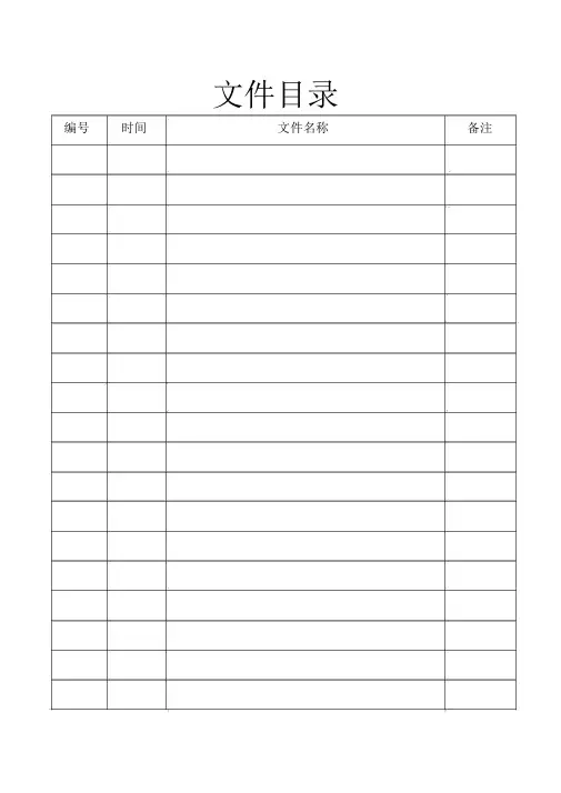 文件目录模板
