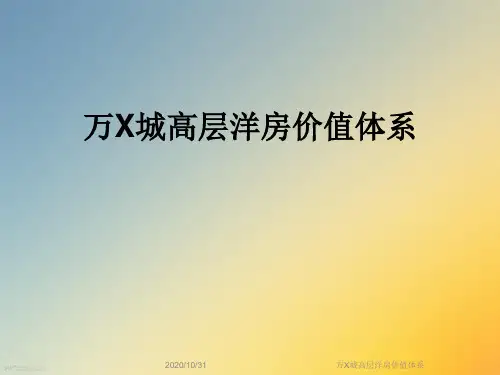万X城高层洋房价值体系