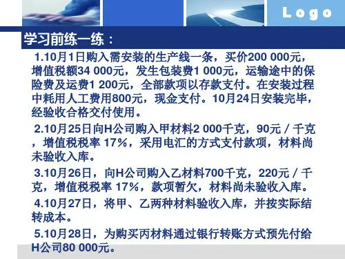 第六章经济业务核算2(第三节)