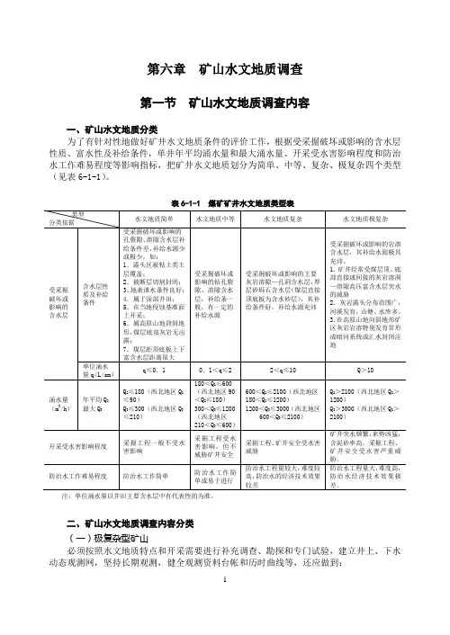第六章 矿山水文地质调查