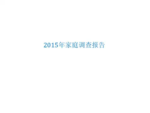 2015年中国家庭大数据分析报告