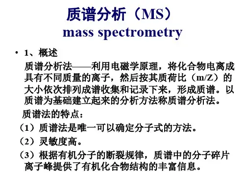 质谱分析MS.ppt