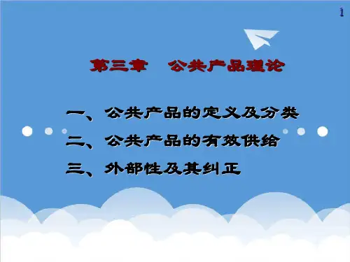 产品管理-第三章公共产品理论 精品