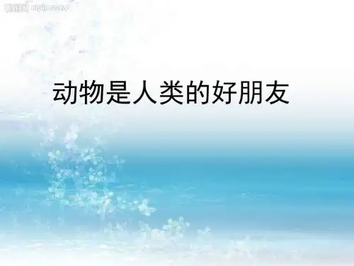 动物是人类的好朋友