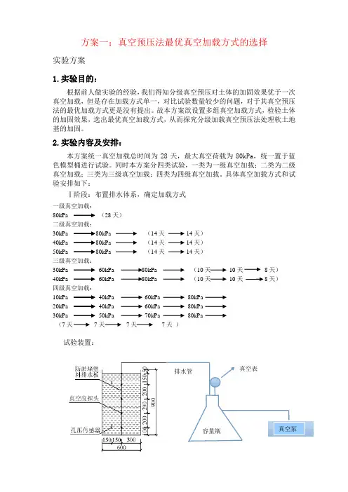 分级加载真空预压法加固软土地基试验方案1