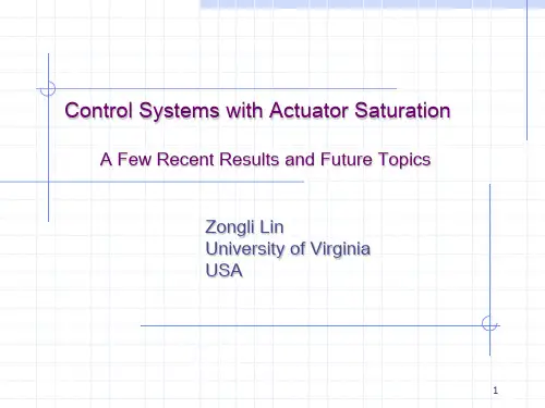 Control Systems with Actuator Saturation
