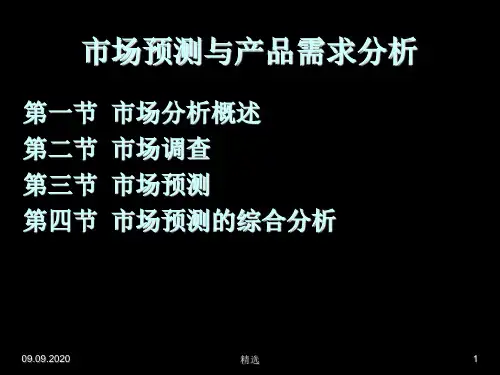 市场预测与产品需求分析