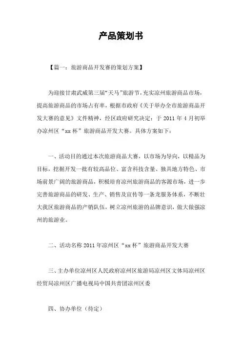 产品策划书