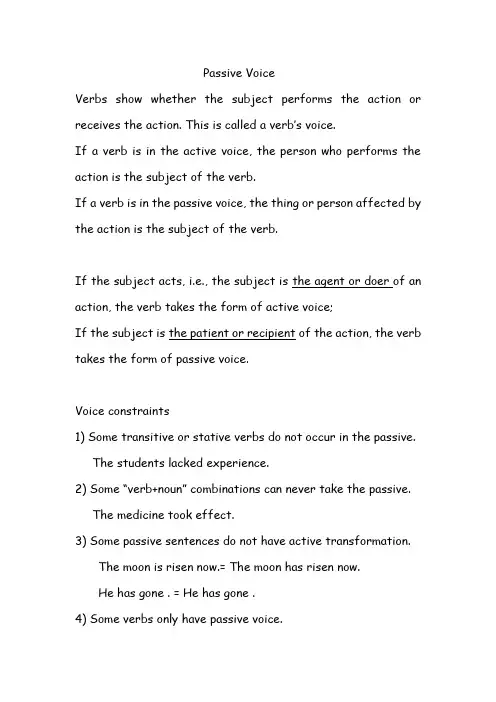 Passive Voice基础知识