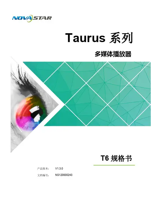 诺瓦科技LED显示屏联网播放器T6规格书