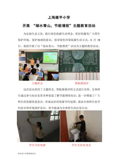 绿水青山节能增效活动