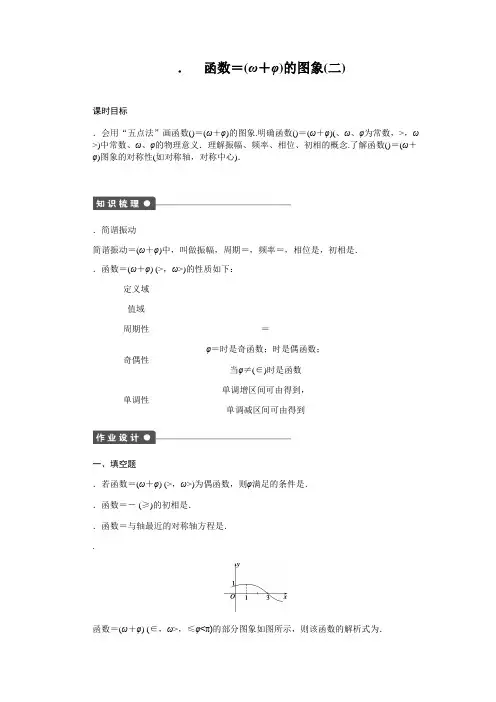 高中数学苏教版必修四课时训练1.3 三角函数的图象和性质1.3.3(二) Word版含答案